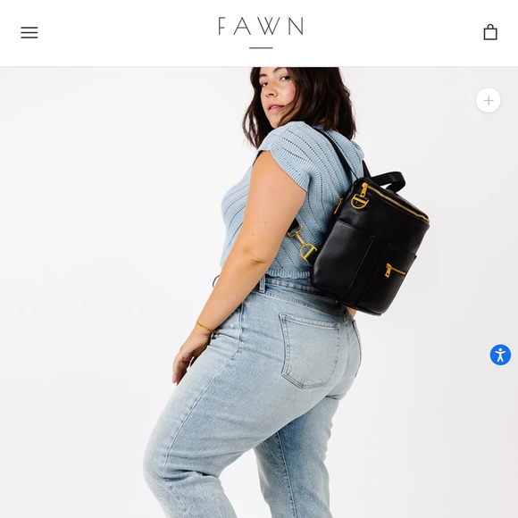 Fawn Designs Mini in Black w/ matching crossbody. - Picture 13 of 15